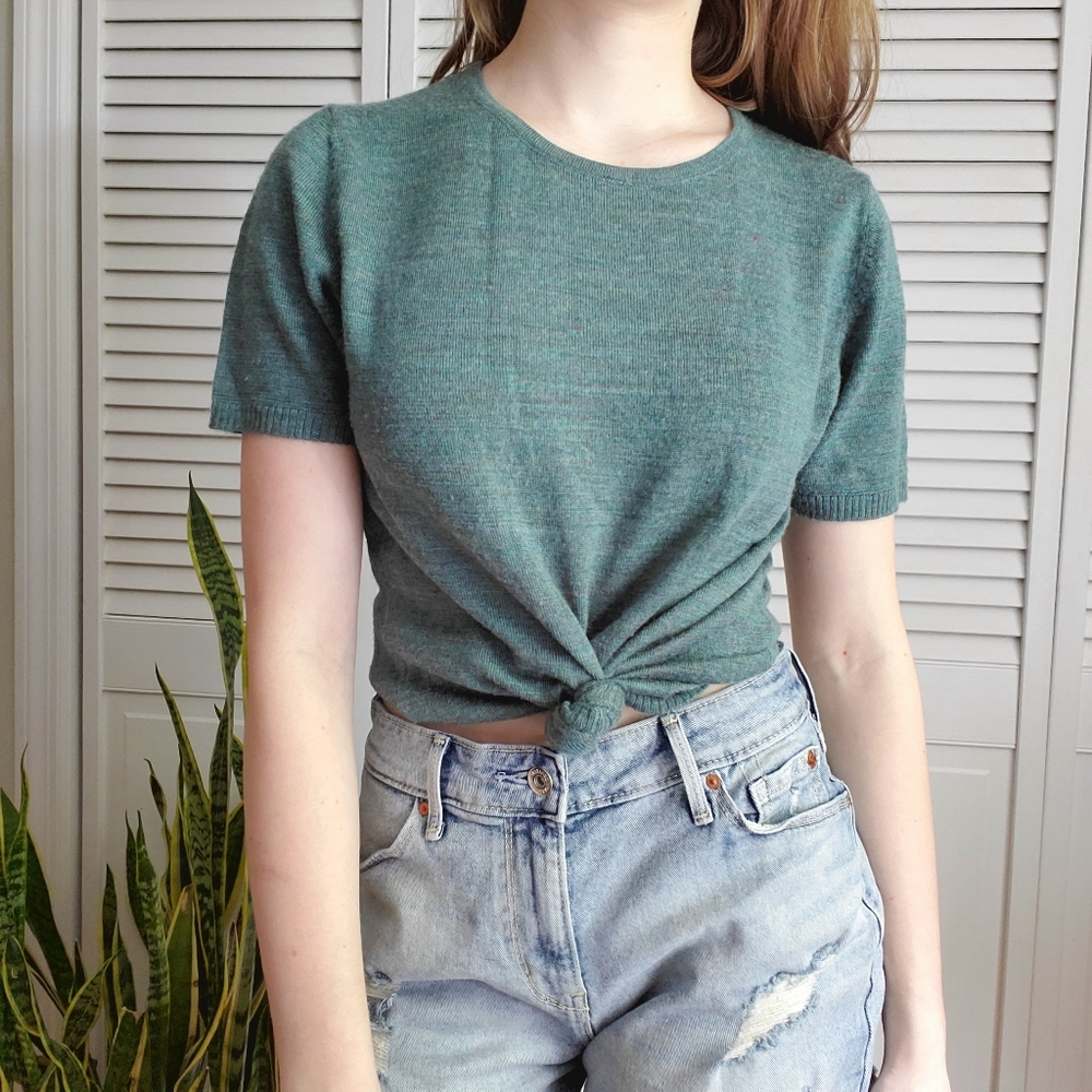 Sea Green Knit Top Size S